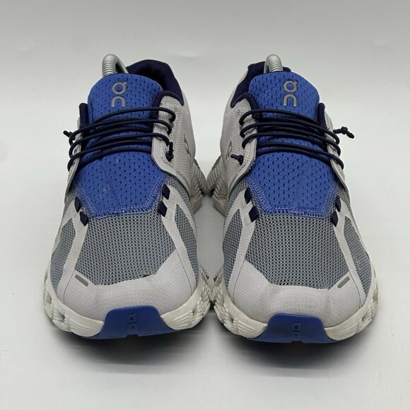 On Cloud 5 Push White Lavender Chambray Mesh Running Shoes Women's Size 9.5 FLAW - Picture 3 of 10